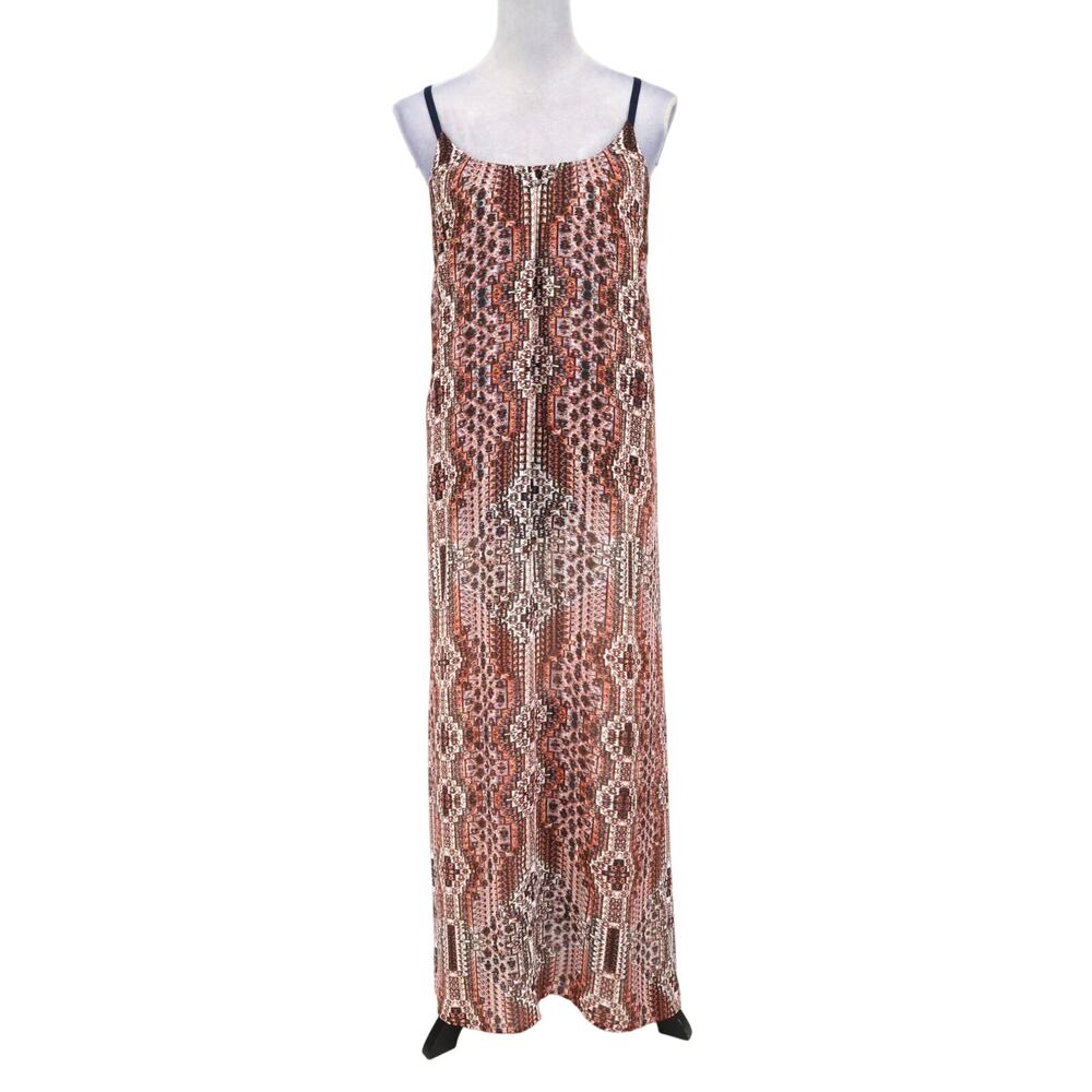Athleta Women's Maxi Dress - Brown and Black Pattern